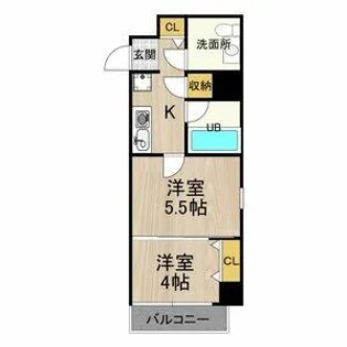 パークモダン高井田【4階】の間取り