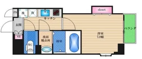 Luxe長田【312号室】の間取り