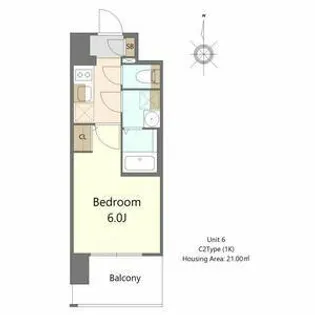 インザライフ大阪EAST RESIDENCE【13階】の間取り