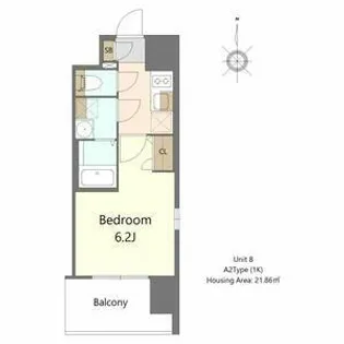 インザライフ大阪EAST RESIDENCE【5階】の間取り