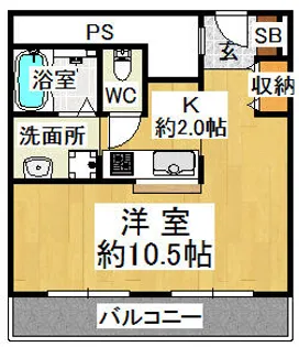 学園西カレッジハイツ【5階】の間取り