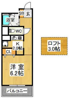 学園カレッジハイツ【6階】の間取り