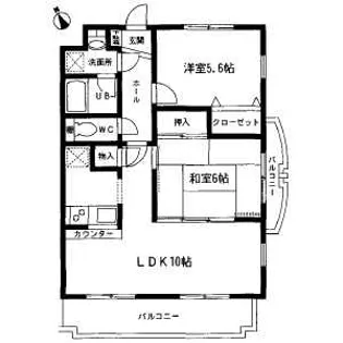 フォルス鷹丘【301号室】の間取り