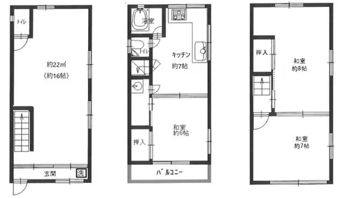 大阪府大阪市生野区舎利寺1丁目【一戸建】の間取り