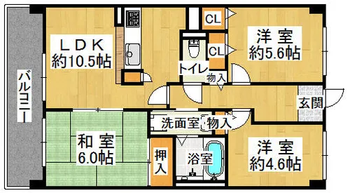 3LDKの間取り画像