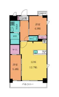 MDI Vista mare門司駅前【2階】の間取り