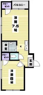大阪府大東市御領1丁目【マンション】の間取り