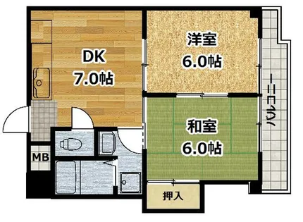 京都府京都市伏見区桃山町伊賀【マンション】の間取り