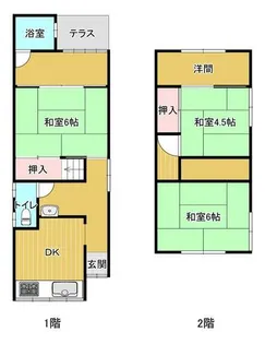 大阪府東大阪市喜里川町【一戸建】の間取り
