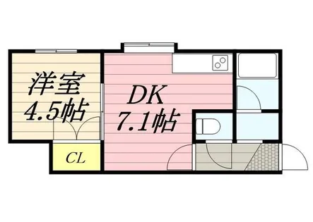 1DKの間取り画像