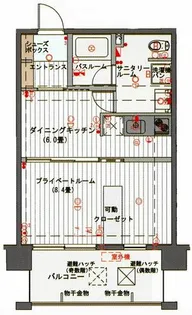 レジデンシャルヒルズインペリアルスイート【8階】の間取り