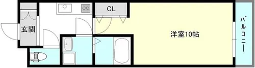1Kの間取り画像