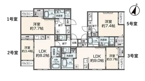 REVIVE古賀【2階】の間取り