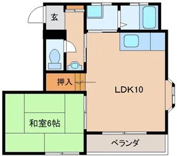 OTT笹林Ⅱ【202号室】の間取り