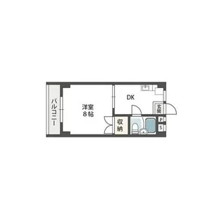シャトー背戸口【4階】の間取り