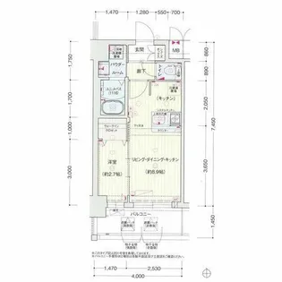 ファステート東大阪パレーナ【502号室】の間取り