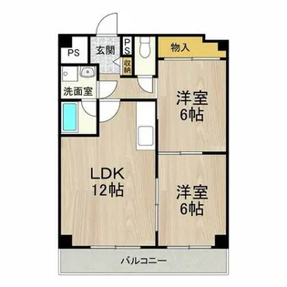 フェルザ長田【405号室】の間取り
