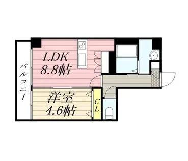 ノースプレミア大通北【4階】の間取り