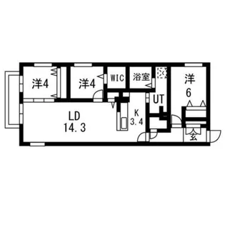 アルファスクエア円山北2条【2階】の間取り