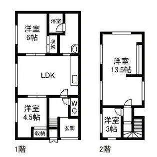 北海道札幌市西区平和三条6丁目【一戸建】の間取り