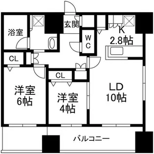 北海道札幌市西区琴似一条3丁目【マンション】の間取り