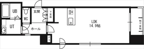 レジェンドコート琴似【1階】の間取り