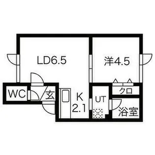 ヴィラージュ空港通 103号室【1階】の間取り