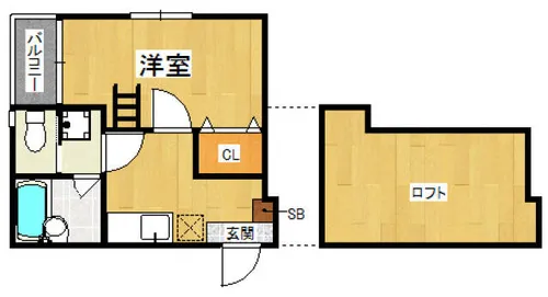コンフォートベネフィス箱崎8【2階】の間取り