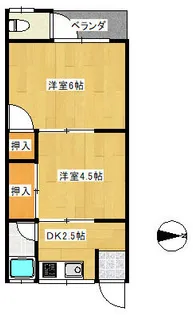 プチハイムキムラ【1-B号室】の間取り