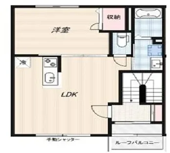 ルミエール・ソレール【202号室】の間取り