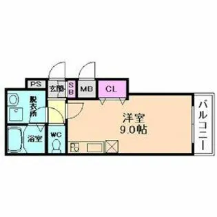 ヨハク瓢箪山【2階】の間取り