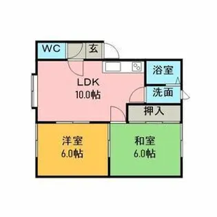 みさきアパート B【102号室】の間取り