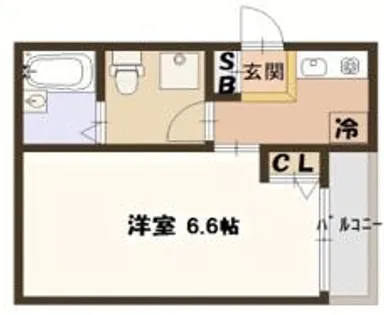 ジェイドコート梅香【1階】の間取り