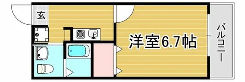 福岡県福岡市城南区西片江1丁目【アパート】の間取り