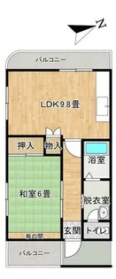 兵庫県淡路市岩屋【マンション】の間取り