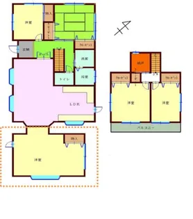 福岡県北九州市若松区青葉台西4丁目【一戸建】の間取り