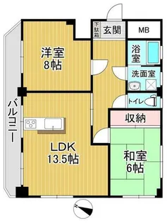 リ エクラ【205号室】の間取り