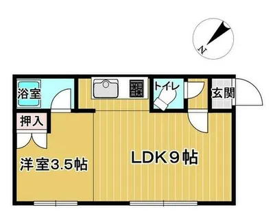 ハイツ古跡【202号室】の間取り