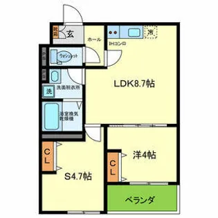 D porta mild【2階】の間取り