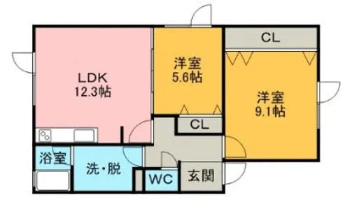 ベルコートⅡ【1階】の間取り