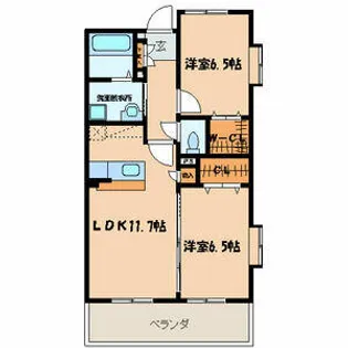 フォレストヴィラ若宮【2階】の間取り