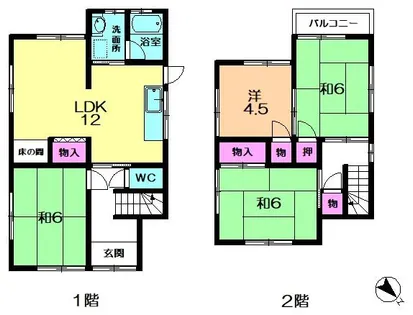 奈良県奈良市押熊町【一戸建】の間取り
