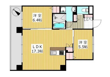 ボヌール博多【11階】の間取り
