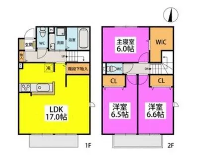 福岡県春日市紅葉ヶ丘西4丁目【テラスハウス】の間取り