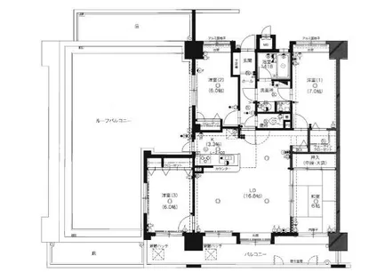 福岡県福岡市博多区諸岡3丁目【マンション】の間取り
