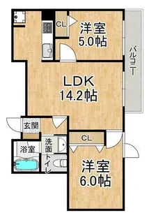 パレ垂水海岸通【5階】の間取り