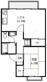 セジュールエル【1階】の間取り