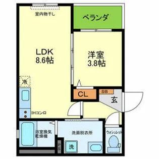 (仮称)東大阪御厨栄町2丁目計画【1階】の間取り