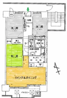 ネオハイツ今今宿 B棟【906号室】の間取り