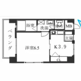 ミフネセントラルベア荒本【4階】の間取り